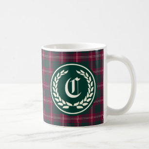 Clan Crawford Tartan Monogramm Kaffeetasse