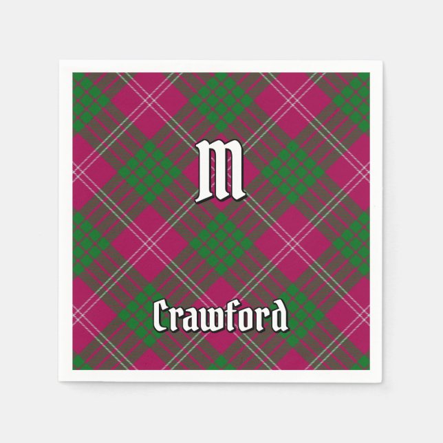 Clan Crawford Tartan Napkins Serviette (Vorderseite)