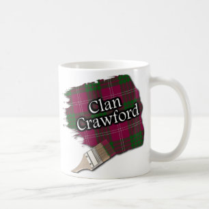 Clan Crawford Tartan Paint Brush Cup Tasse