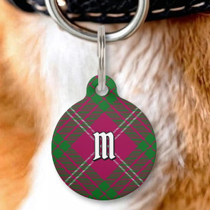 Clan Crawford Tartan Pet ID Tag Haustiermarke