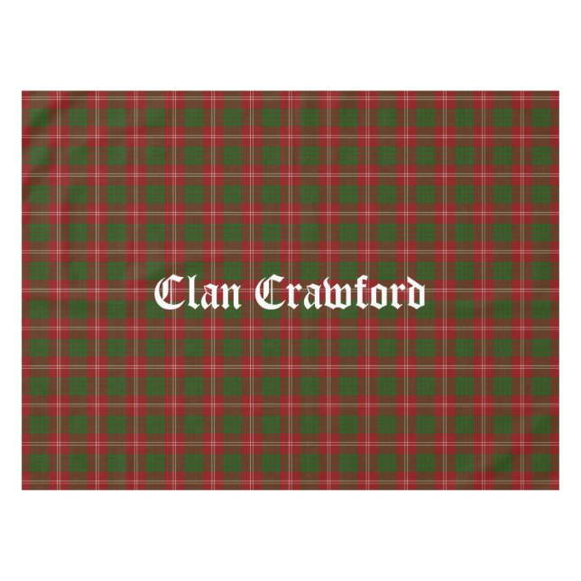 Clan Crawford Tartan Tablecloth Tischdecke (Vorderseite (Horizontal))