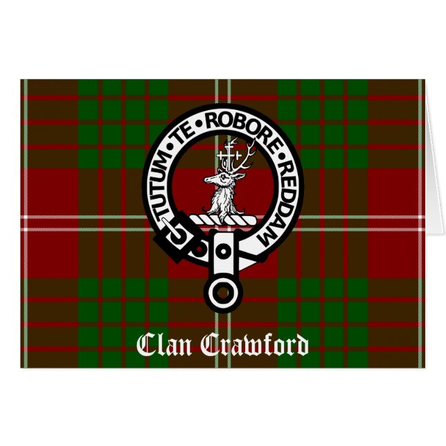 Clan Crawford Wappen Tartan (Vorderseite (Horizontal))