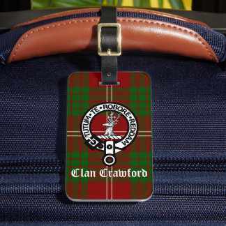 Clan Crawford Wappen Tartan Gepäckanhänger