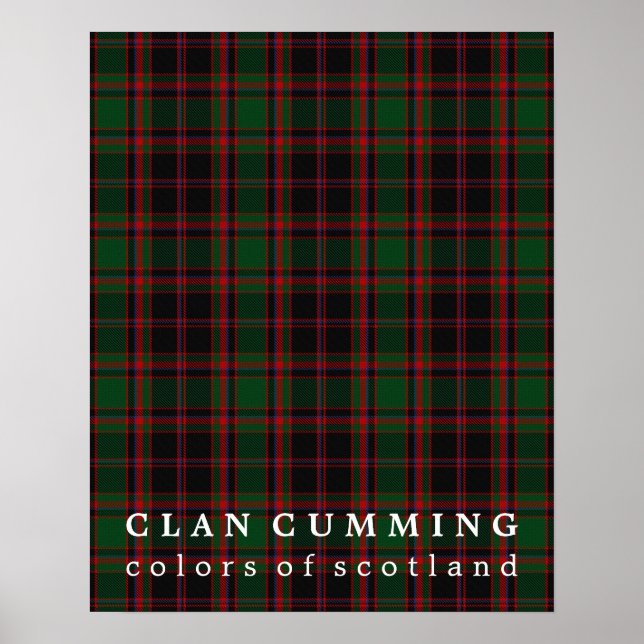 Clan Cumming Colors of Scotland Tartan Poster (Vorne)