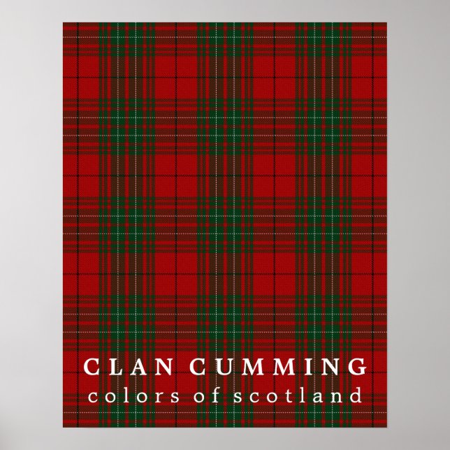 Clan Cumming Colors of Scotland Tartan Poster (Vorne)