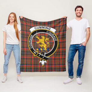 Clan Cumming Jagd gewitterter Tartan Kariert Fleecedecke