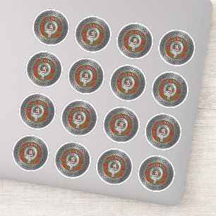 Clan Cumming Wappen & Tartan Knot Sticker