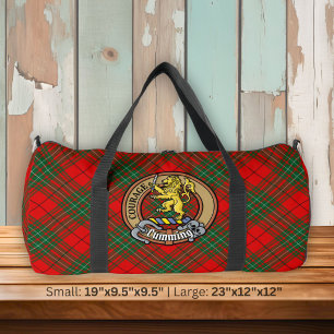 Clan Cumming-Wappen über Tartan Duffle Bag