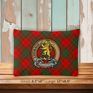 Clan Cumming-Wappen über Tartan Zubehörtasche