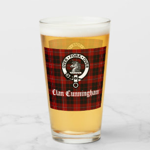 Clan Cunningham Abzeichen & Tartan Glas