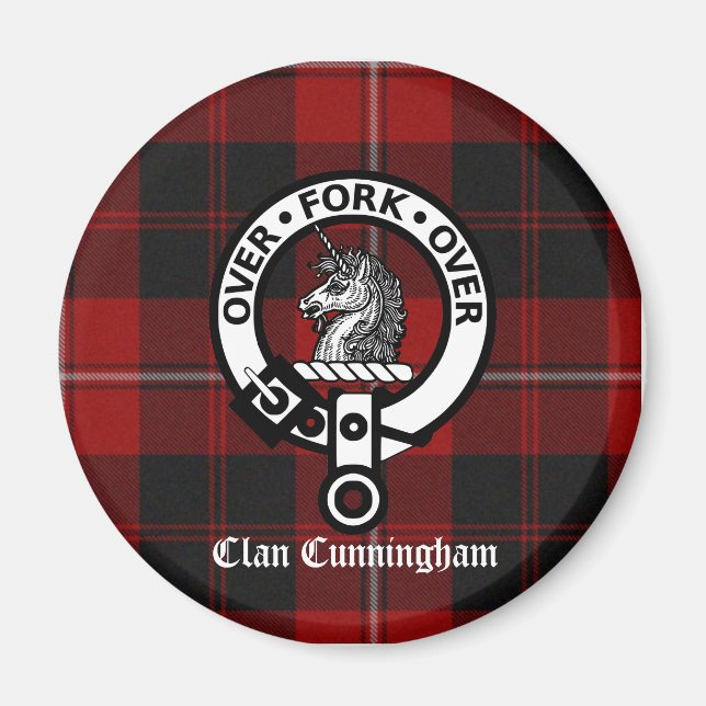 Clan Cunningham Abzeichen & Tartan Magnet (Vorne)