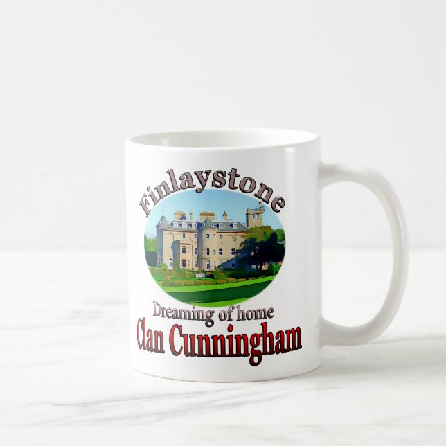 Clan Cunningham Dreaming von Zuhause Finlaystone Tasse (Rechts)
