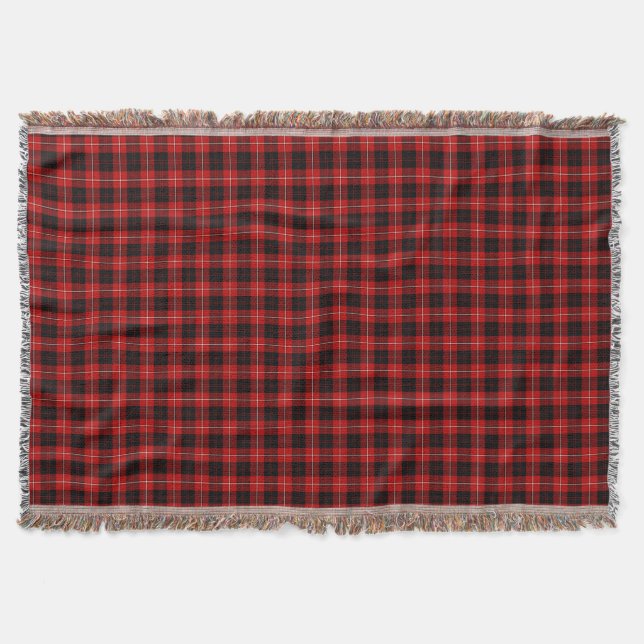 Clan Cunningham Red und Black Tartan Decke (Vorderseite)