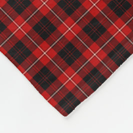 Clan Cunningham Red und Black Tartan Fleecedecke