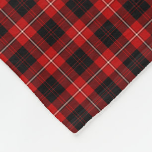 Clan Cunningham Red und Black Tartan Fleecedecke