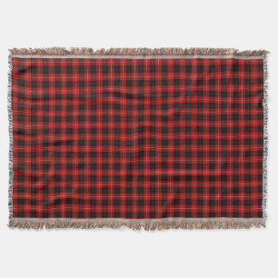 Clan Cunningham roter und schwarzer Tartan Decke