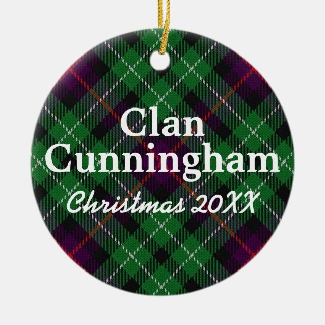 Clan Cunningham Scott Keramikornament (Vorne)