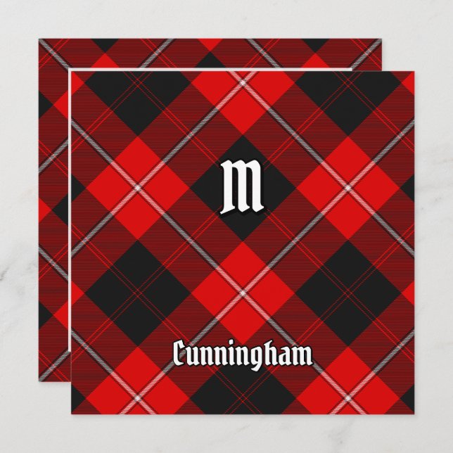 Clan Cunningham Tartan Einladung (Vorne/Hinten)