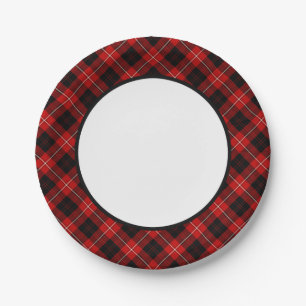 Clan Cunningham Tartan-Grenze Pappteller