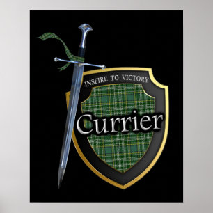 Clan Currie Currier Schottischer Tartan Poster