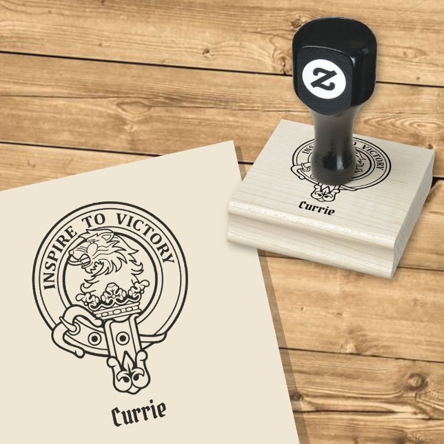 Clan Currie Lion Wappen Rubber Briefmarke Gummistempel (Von Creator hochgeladen)