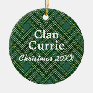 Clan Currie Scottish Tartan Keramik Ornament