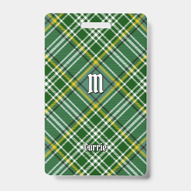 Clan Currie Tartan Ausweis (Vorderseite)