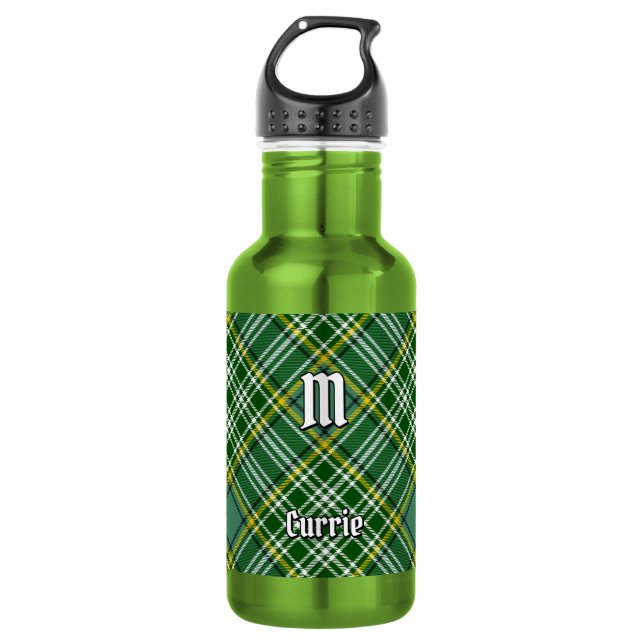 Clan Currie Tartan Edelstahlflasche (Vorderseite)