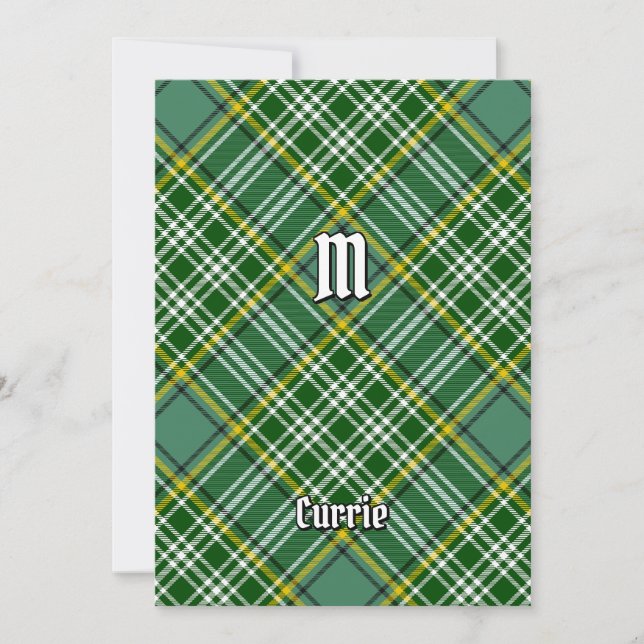 Clan Currie Tartan Einladung (Vorderseite)