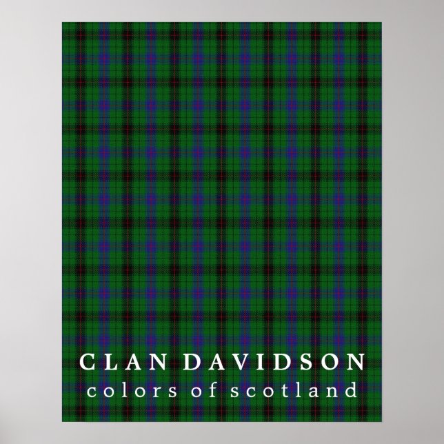 Clan Davidson Colors of Scotland Tartan Poster (Vorne)