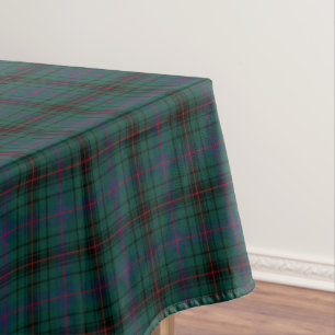 Clan Davidson dunkelgrüner und blauer schottische Tischdecke