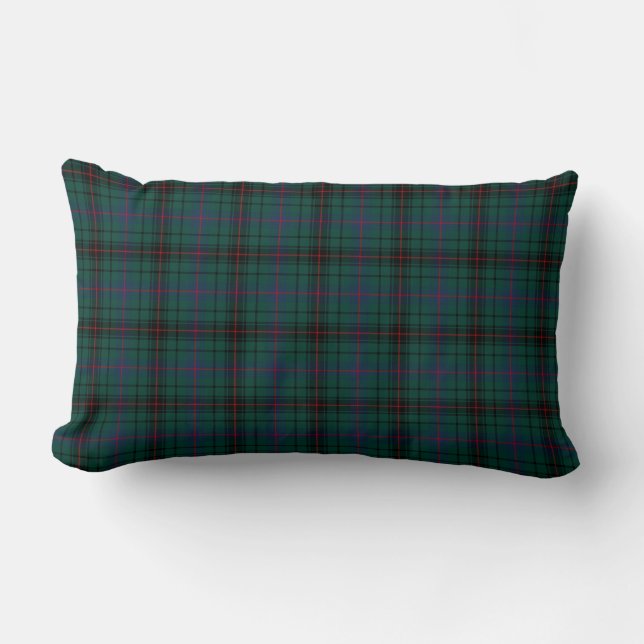 Clan Davidson Forest Green Scottish Tartan Lendenkissen (Vorderseite)