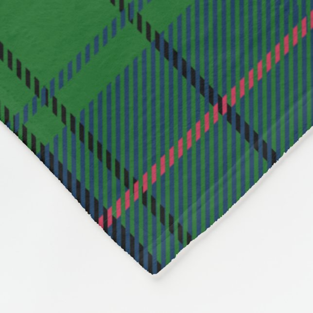 Clan Davidson Kariert Tartan Blue Green Black Karo Fleecedecke (Ecke)