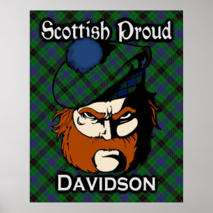 Clan Davidson Schottisches Tartan-Poster Poster