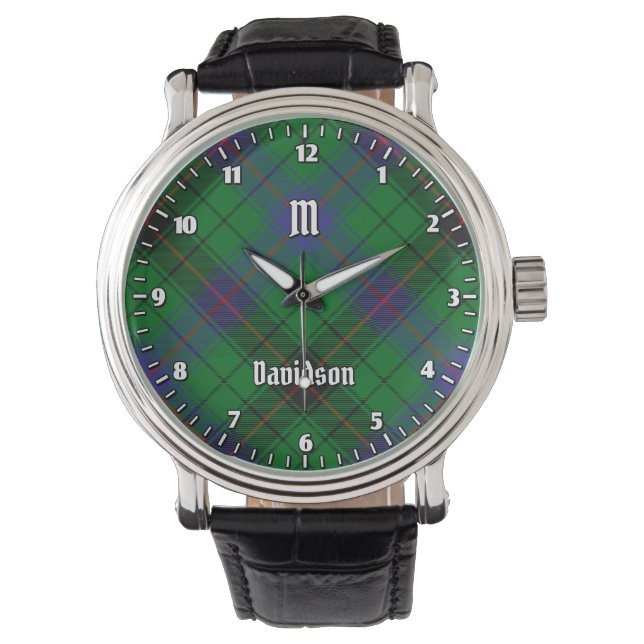 Clan Davidson Tartan Armbanduhr (Vorderseite)
