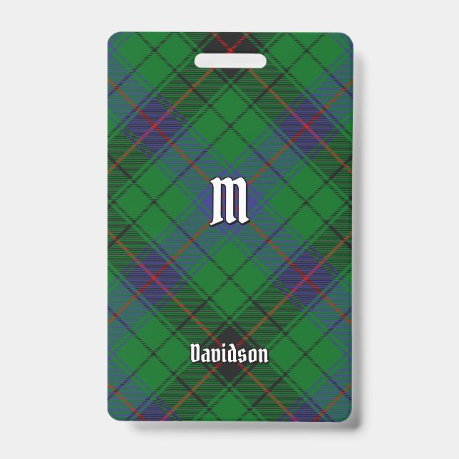 Clan Davidson Tartan Ausweis (Vorderseite)