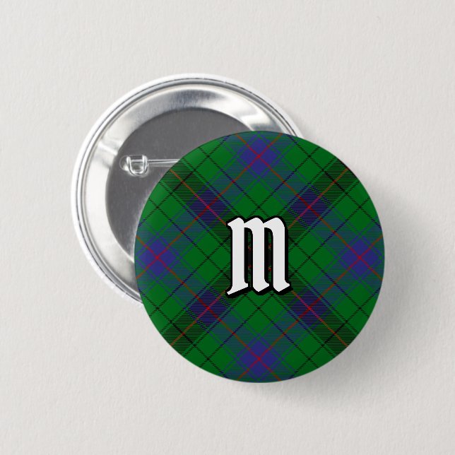Clan Davidson Tartan Button (Vorne & Hinten)