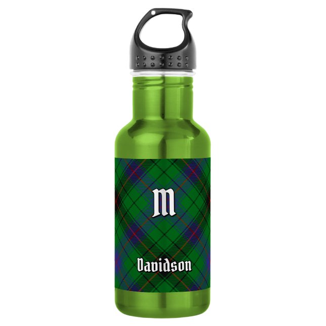 Clan Davidson Tartan Edelstahlflasche (Vorderseite)