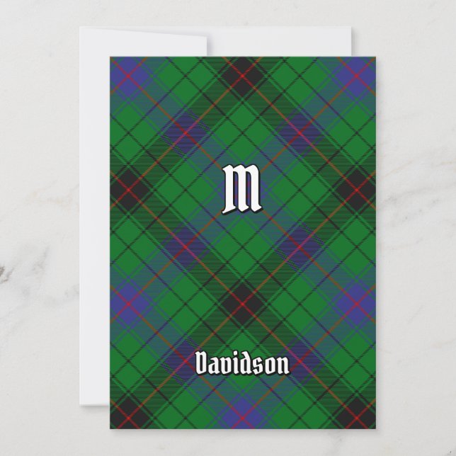 Clan Davidson Tartan Einladung (Vorderseite)