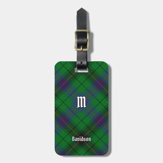 Clan Davidson Tartan Gepäckanhänger (Vorderseite vertikal)