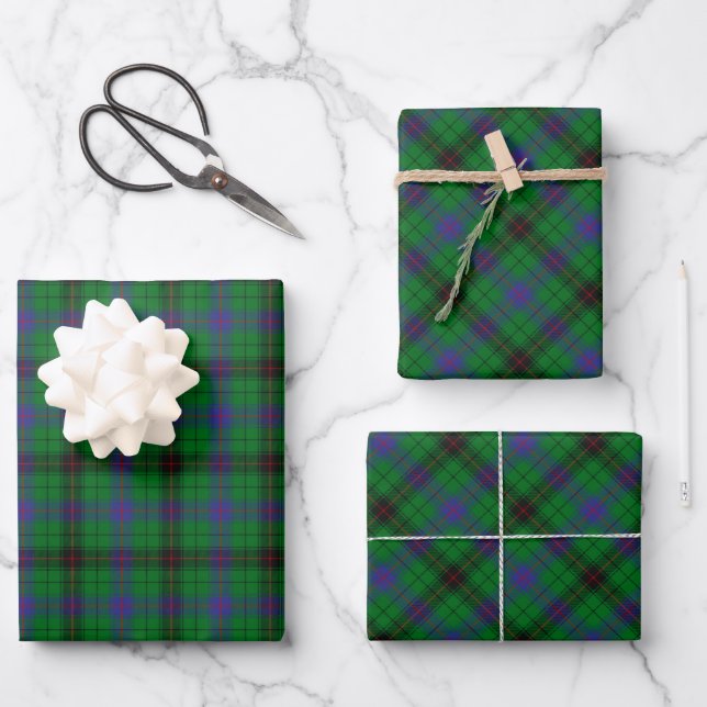 Clan Davidson Tartan Geschenkpapier Set (Vorderseite)