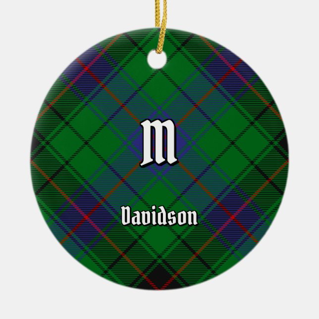 Clan Davidson Tartan Keramik Ornament (Vorne)