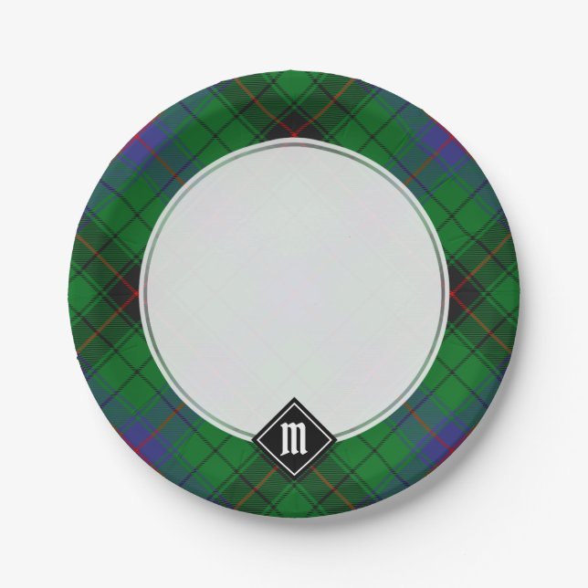 Clan Davidson Tartan Pappteller (Vorderseite)