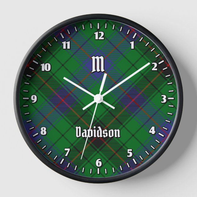 Clan Davidson Tartan Uhr (Vorderseite)