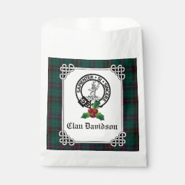 Clan Davidson Wappen Abzeichen & Tartan Holiday Geschenktütchen