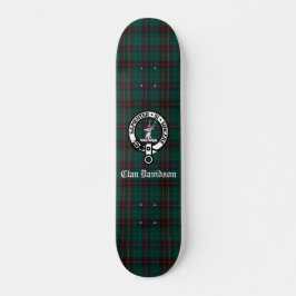 Clan Davidson Wappen Abzeichen und Tartan Skateboard