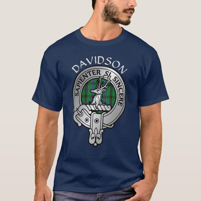 Clan Davidson Wappen & Tartan T-Shirt (Vorderseite)