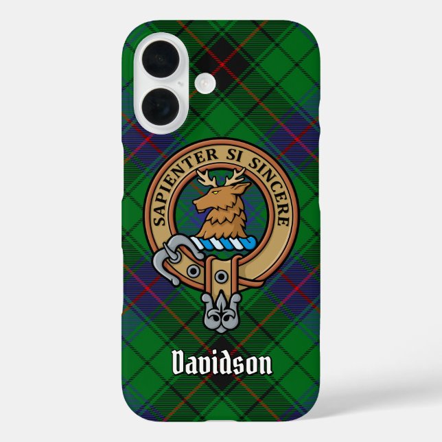 Clan Davidson Wappen über Tartan Case-Mate iPhone Hülle (Rückseite)