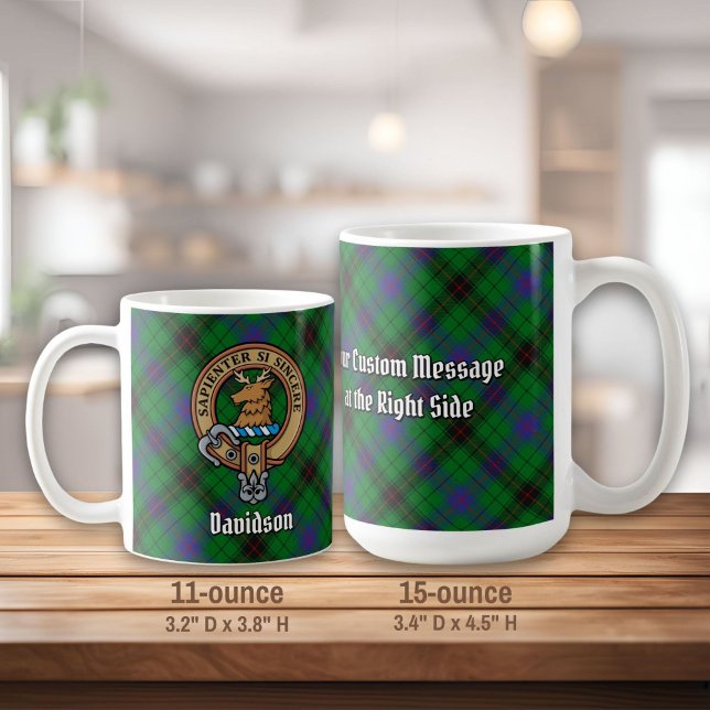 Clan Davidson Wappen über Tartan Kaffeetasse (Von Creator hochgeladen)