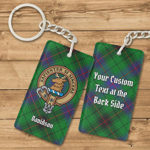 Clan Davidson Wappen über Tartan Schlüsselanhänger